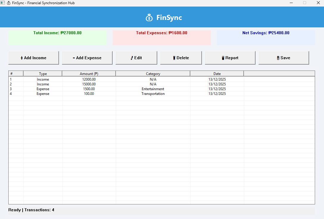 FinSync Project