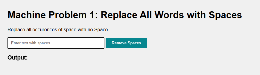Remove Spaces