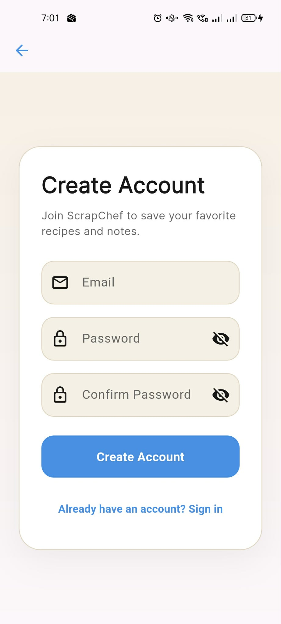 Create Account